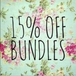 15% off bundles of 2 items or more!